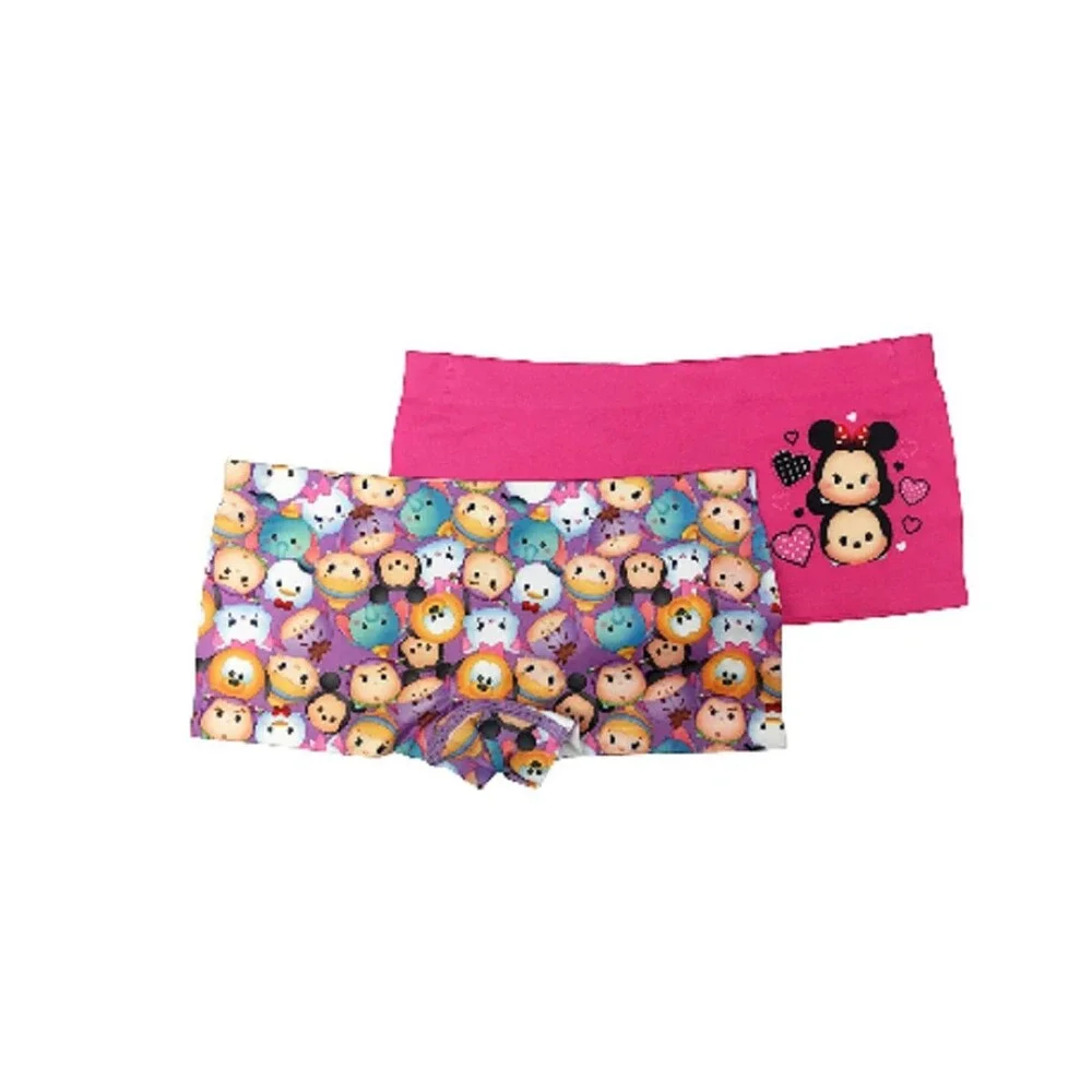 Disney Girl Seamsless 2 Pack, Tsum Tsum Seamless Underwear, XL